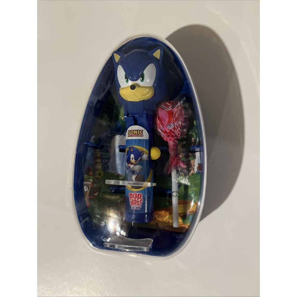SONIC THE‎ HEDGEHOG POP UPS CANDY LOLLIPOP TAILS TOY EASTER SEGA OPEN BOX